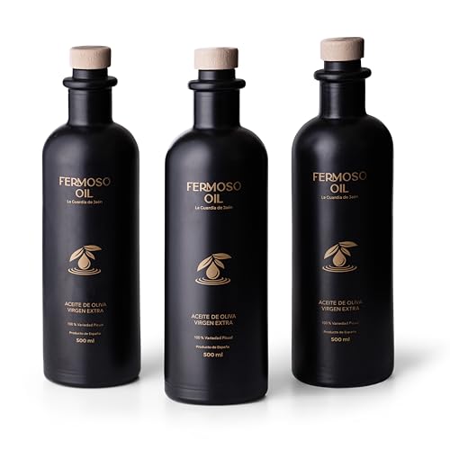 FERMOSO Olivenöl | Natives Olivenöl Extra [500ml Flasche] 3er Set – Premium Spanisches Olivenöl aus Andalusien | Kaltgepresst | 100% Picual-Oliven | D.O. Sierra Mágina zertifiziert von Fermoso Oil