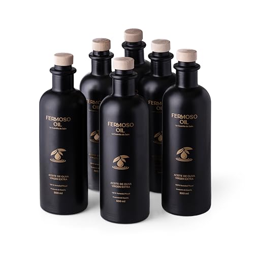 FERMOSO Olivenöl | Natives Olivenöl Extra [500ml Flasche] 6er Set – Premium Spanisches Olivenöl aus Andalusien | Kaltgepresst | 100% Picual-Oliven | D.O. Sierra Mágina zertifiziert von Fermoso Oil