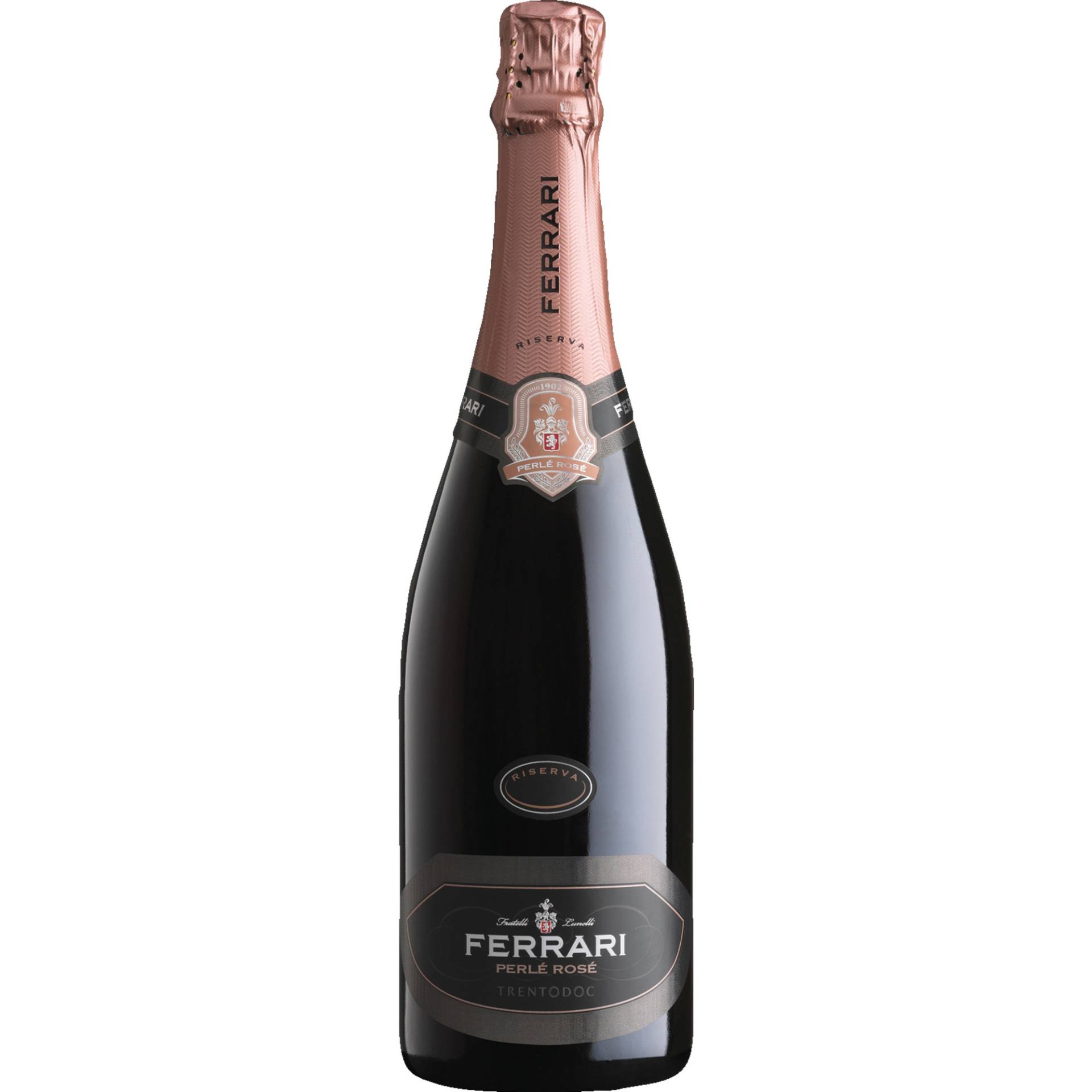 Ferrari Perlé Rosé Reserve, Trento DOC, Trentino, 2018, Schaumwein von Ferrari F.lli Lunelli S.p.A.,38040,Trento,Italien