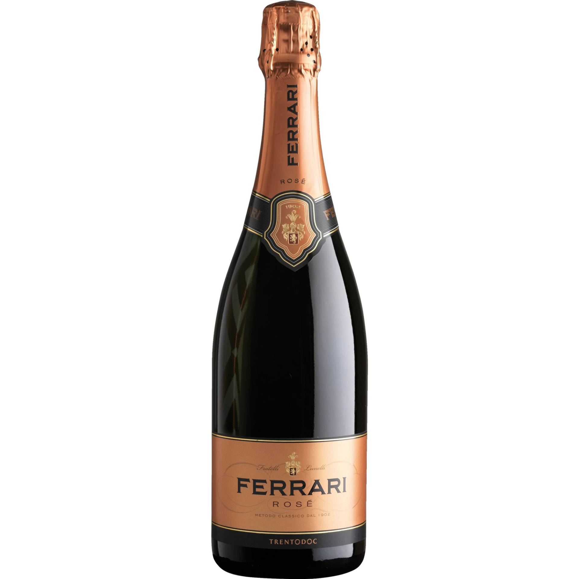 Ferrari Rosé Trentodoc, Metodo Classico, im Geschenkkarton, Trentino, Schaumwein von "Ferrari F.lli Lunelli S.p.A.",38040,Trento,Italien