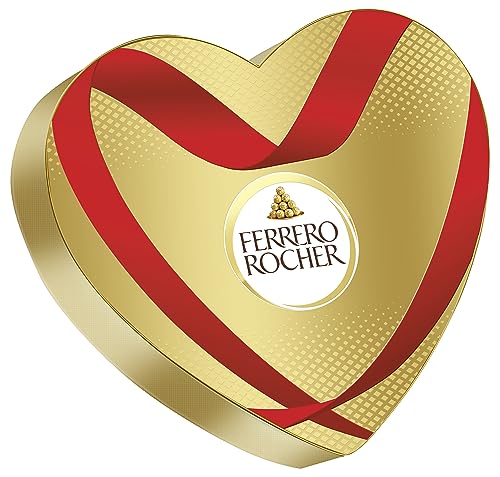 Ferrero Rocher Herz – Knusprig-cremige Nuss-Pralinen-Spezialität in dekorativer Herzschachtel – 1 Packung à 125 g von Ferrero Rocher