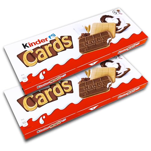 2 er Pack kinder Cards 128 g Waffel-Spezialität mit feiner Magermilchcreme und Kakaocreme von Ferrero