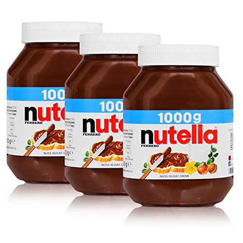 3x Ferrero Nutella Glas Brotaufstrich Schokolade 1000g von Ferrero