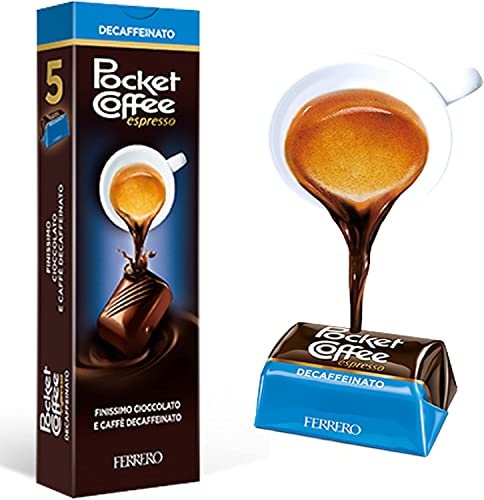 3x Pocket Coffee espresso Kaffee-Praline mit flüssigem entkoffeiniert DEK Espresso, feine Vollmilch- und Halbbitterschokolade 5 Praline 625g von Ferrero