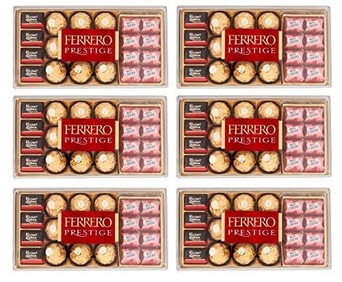 6x Ferrero Prestige Praline di Cioccolato Geschenkbox mit Schokolade Pralinen 246g Enthält Mon Chéri, Ferrero Rocher und Pocket Coffee 21 Stück von Ferrero