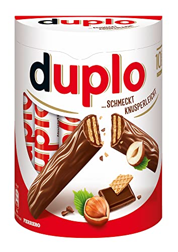 Duplo Schmeckt knusperleicht – 1 Packung mit je 10 Einzelriegelny, 10er Pack (10 x 18.2 g) von Ferrero