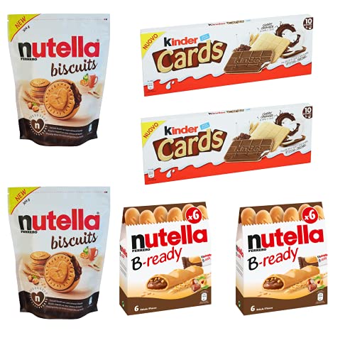 Ferrero Kinder Nutella snack set 2x Kinder cards 2x Nutella Biscuits 2x Nutella B Ready von Ferrero