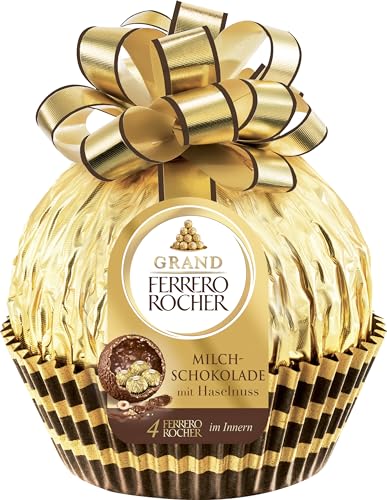 Grand Ferrero Rocher weihnachtliche Milch-Schokoladen-Praline mit Haselnuss 240g von Ferrero