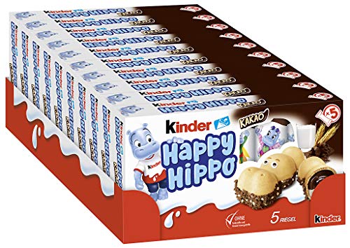 kinder Happy Hippo Cacao Vorratspack, 10er Pack (10 x 103,5 g Packung) von Ferrero