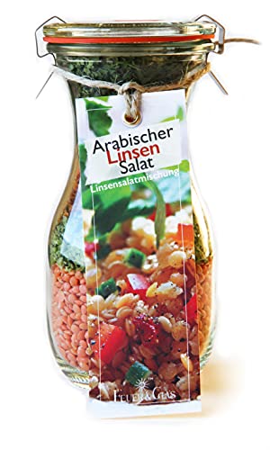 Arabischer Linsensalat Mini ( 250ml ) - Zutaten im Weckglas für die einfache Zubereitung – Gourmet-Mischung von Feuer & Glas von Feuer und Glas