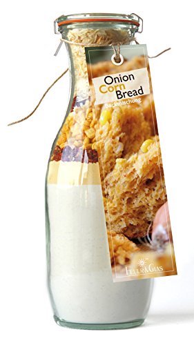 Backmischung im Weckglas für Zwiebel-Mais-Brot- Raffinierte Geschenkidee für Backfreunde- Backzutaten für die einfache Zubereitung von Zwiebel-Mais-Brot- Gourmetbackmischung von Feuer & Glas von Feuer und Glas