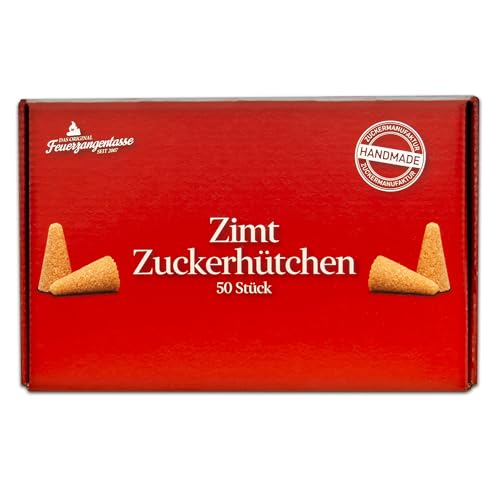 Feuerzangentasse Zimt-Zucker-Hütchen (50 Stück) Original Zimtzuckerhütchen für Feuerzangenbowle von Feuerzangentasse