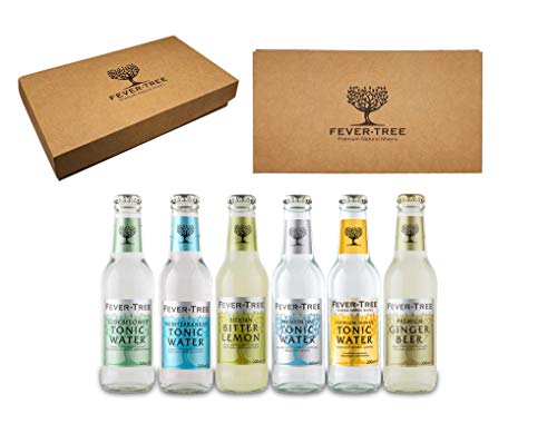 Fever-Tree 6er Set - Elderflower-, Dry-, Mediterranean-, Indian Tonic Water + Ginger Beer + Bitter Lemon - je 200ml inkl. Pfand MEHRWEG von Fever-Tree-Fever-Tree