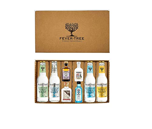 Fever-Tree Gin Tonic Geschenkset - 4x verschiedene Mini Gins + 4x Fever-Tree verschiedene Tonic Water - Inkl. Pfand MEHRWEG von Fever-Tree-Fever-Tree