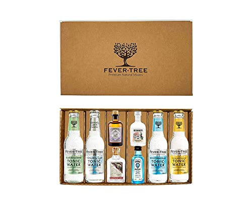 Fever-Tree Gin Tonic Geschenkset - 4x verschiedene Mini Gins + 4x Fever-Tree verschiedene Tonic Water - Inkl. Pfand MEHRWEG von Fever-Tree-Fever-Tree