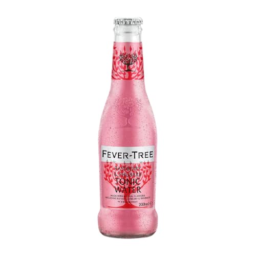 Getränke und Mixer 24 Einheiten Box Fever-Tree Raspberry and Rhubarb Tonic Water Kleine Flasche 20 cl von Fever-Tree Tonic Water