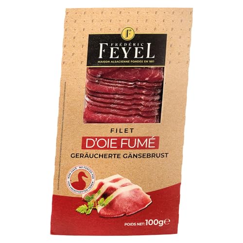 Feyel | Geräucherte Gänsebrust in Scheiben | in Kühlverpackung | 100g von Feyel