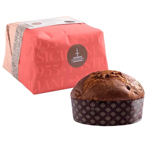 Panettone mit frischen Orangeat und Rosinen mit Rosinen und Marsala-Wein, 1 kg aromatisiert. Manuell gewickelt von Fiasconaro