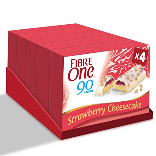 Fibre One 90 Calorie Erdbeere Aroma Käsekuchen Riegel 4 x 25 g (100 g) (5 Stück) von Fibre One