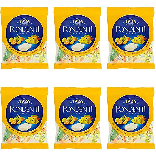 6x Fida Perugia Caramelle Fondenti assortite al gusto frutta Dunkle Bonbons mit Fruchtgeschmack 175g von Fida