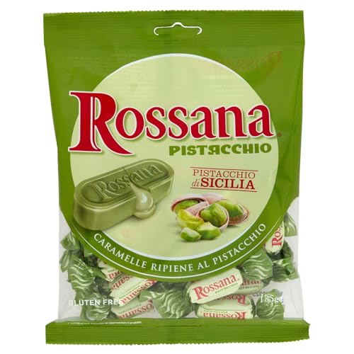 Fida Süßigkeiten Rossana Pistacchio mit Gefüllt mit Pistazien creme Geschmack italien Bonbon Lollies 200g von Fida