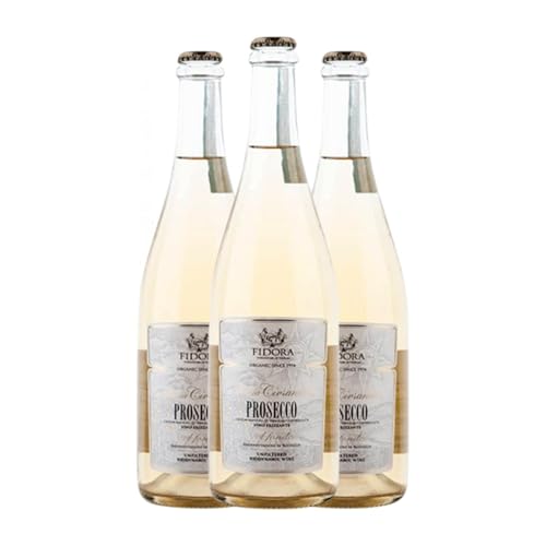 Fidora Civranetta Unfiltriert Frizzante Glera Prosecco 75 cl Weißer Sekt (Karton mit 3 Flaschen von 75 cl) von Fidora