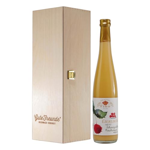 Fies Eierlikör mit Kirschwasser und Geschenk-Holzkiste von Fies