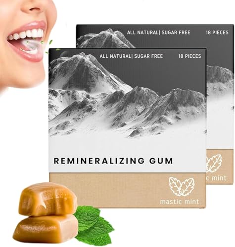 Larineco Remineralizing Gum, Organic Mastic Mint Miracle Remineralizing Chewing Gum, Remineralizing Chewing Gum, Mint and Cinnamon Remineralizing Gum (2 Pcs) von Figskey