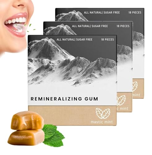 Larineco Remineralizing Gum, Organic Mastic Mint Miracle Remineralizing Chewing Gum, Remineralizing Chewing Gum, Mint and Cinnamon Remineralizing Gum (3 Pcs) von Figskey