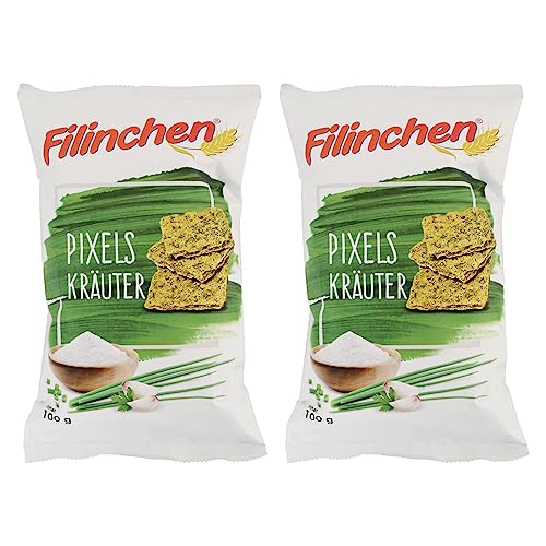 2er Pack Filinchen Pixels Kräuter-Mix 2 x 100 g kleiner Snack Knabberzeug von FOXCUP