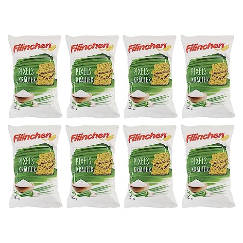 8er Pack Filinchen Pixels Kräuter-Mix 8 x 100 g kleiner Snack Knabberzeug von Filinchen