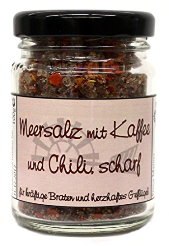 Kaffeesalz mit Chili, scharf 90g aus der Finca Marina Gewürzmanufaktur von Finca Marina