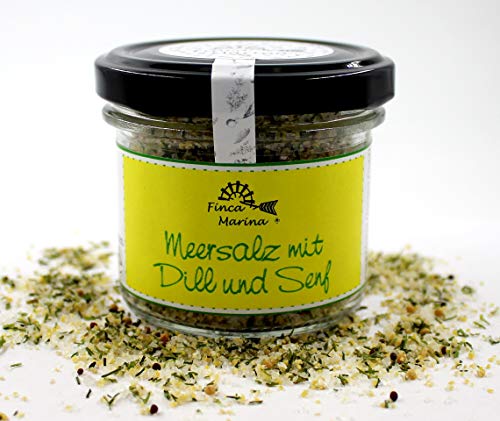 Meersalz mit Dill und Senf 90g aus der Finca Marina Gewürzmanufaktur von Finca Marina