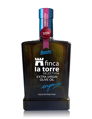 6 Glasflaschen 500 ml - Finca la Torre - Natives Bio-Olivenöl Extra Arbequina von Finca la Torre