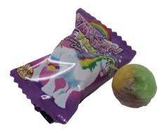 Boom Unicorn Kaugummi Fizz Bonbons mit Brausepulver einzeln 5g von Fini Golosinas.