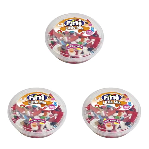 Fini glänzender Behälte, Einzigarties Fruchtgummi Sortiment Süßigkeiten, 450 gramm (3er Pack) von Fini