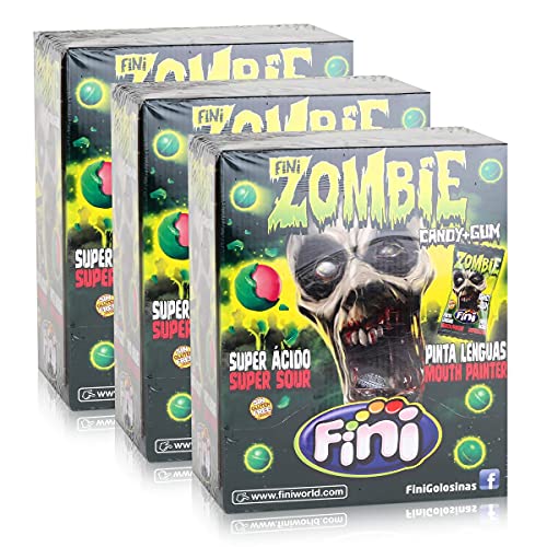 Tri Fini Zombie Candy & Gum Kaugummis 200 Stück in der Box (3er Pack) von Fini