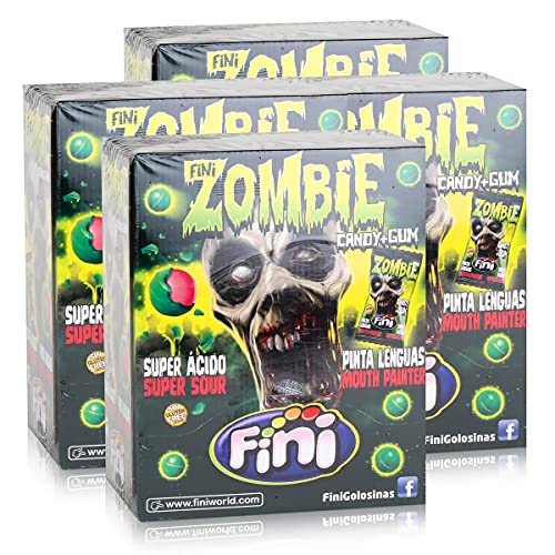 Tri Fini Zombie Candy & Gum Kaugummis 200 Stück in der Box (4er Pack) von Fini