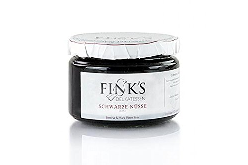 Schwarze Walnüsse, ganz, in kräftigem Sirup, Fink´s Delikatessen, 270g von Fink's