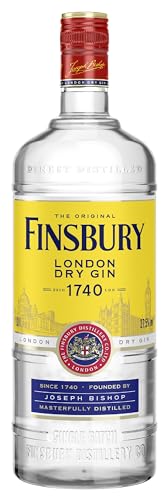 Finsbury London Dry Gin mit 37,5 Prozent Vol, Der Klassiker Aus London Seit 1740, Wacholder Und Zitrusnote, Perfekt für Gin und Tonic - 1 X 1,0 L von Finsbury