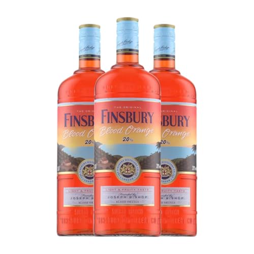 Gin Finsbury Blood Orange Gin 1 L (Karton mit 3 Flaschen von 1 L) von Finsbury