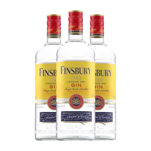 Gin Finsbury London Dry Gin 70 cl (Karton mit 3 Flaschen von 70 cl) von Finsbury