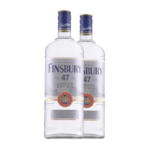 Gin Finsbury Platinum 47 London Dry Gin 1 L (Karton mit 2 Flaschen von 1 L) von Finsbury