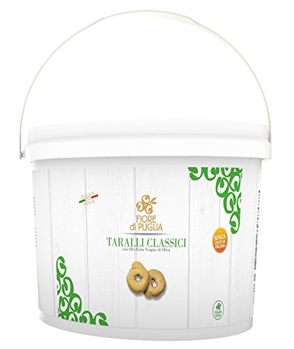 FIORE DI PUGLIA Taralli Classic Wanne Kg.3 Salzige Snacks - Made In Italy von Fiore di Puglia