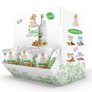 Taralli Gusto, klassisch, Blume, mit extra nativem Olivenöl, 35 g x 40 Stück von Fiore di Puglia