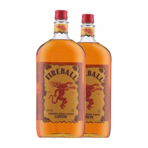 Liköre Fireball Cinnamon & Whisky 1 L (Karton mit 2 Flaschen von 1 L) von Fireball Distillery