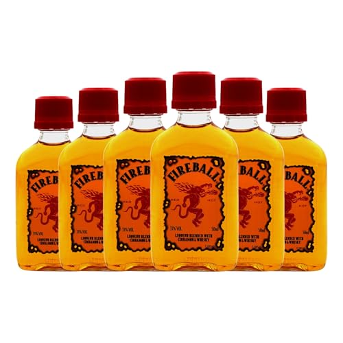 Liköre Fireball Miniaturflasche 5 cl (Karton mit 6 Miniaturflasche von 5 cl) von Fireball Distillery