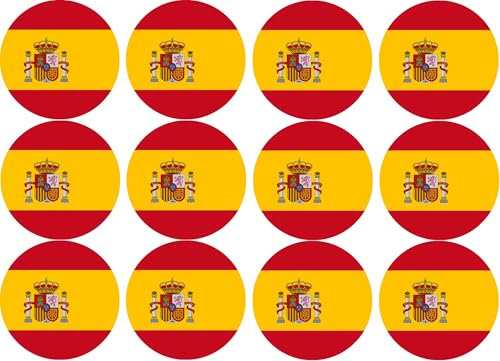 Essbare Muffinaufleger * SPANIEN * 12 Stück fertig ausgestanzt // Länderdekoration Spanien von Firlefantastisch Der Partyshop