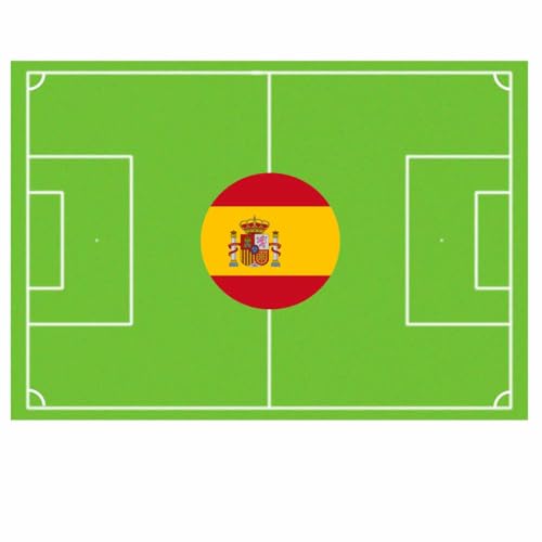 Tortenaufleger Fußballfeld mit Wappen Spanien // Essbarer Tortenaufleger Für Den Fußballkuchen Spanien (30x21 cm) // Spanien Kuchenaufleger, Oblatenpapier von Firlefantastisch Der Partyshop