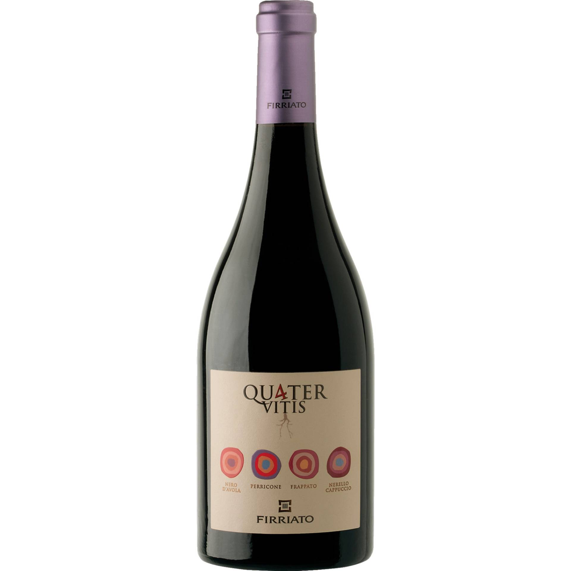 Quater Vitis rosso, Terre Siciliane IGP, Sizilien, 2020, Rotwein von Firriato Distribuzione s.r.l., IT-91027 Paceco